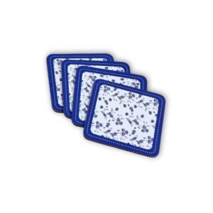 Blue Rose Set Of 4 Coasters