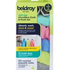 Anti-Bac Microfibre Cloth and Hook Set