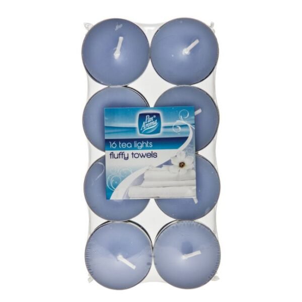 Pack 16 Scented Tealights - Fluffy Towels Pack 16 Scented Tealights - Fluffy Towels
