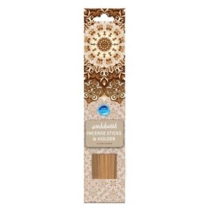 Incense Holder & Pack of 40 Sandalwood Sticks