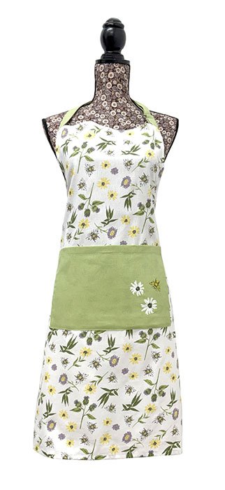 Floral Bee Cotton Apron