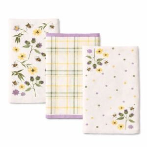 Tea Towel 3pk - Floral Bee Tea Towel 3pk - Floral Bee