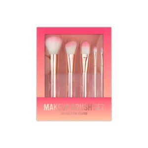 Pink Chrome Makeup Brushes 5pk Pink Chrome Makeup Brushes 5pk