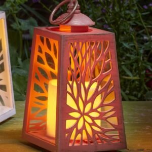 Cornish In Lit Lantern – Red Cornish In Lit Lantern – Red