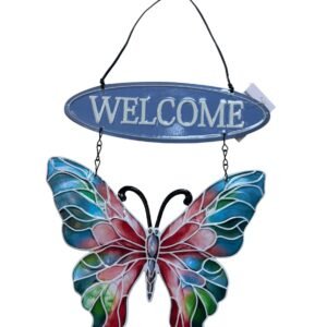 Jumbo Butterfly Welcome Sign – Blue