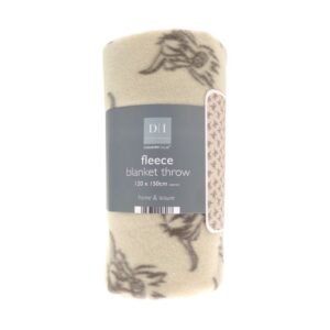 Fleece Blanket - Natural Highland Cow Fleece Blanket - Natural Highland Cow
