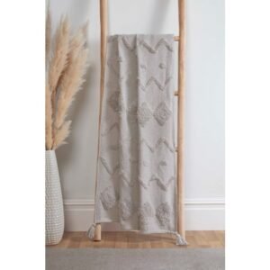 Tufted Throw - Silver Tufted Throw - Silver