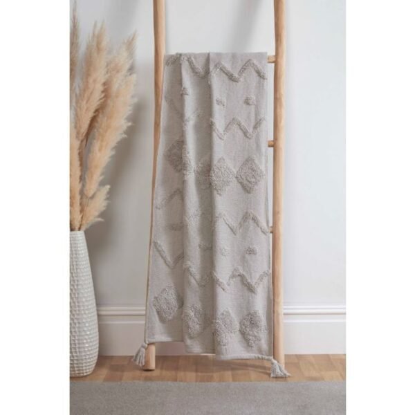 Tufted Throw - Silver