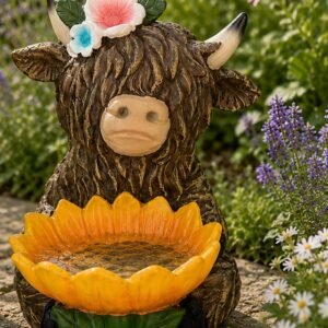 Highland Cow Bird Bath – Solo Coo