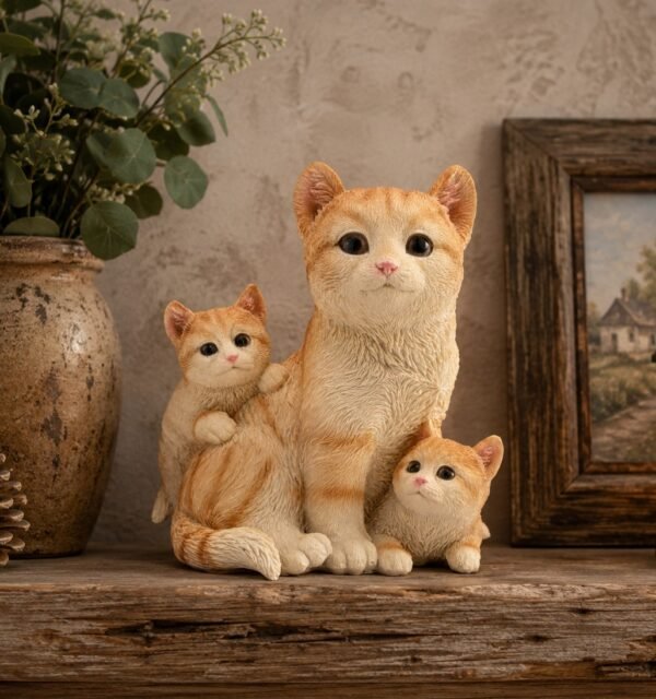 Cat Family Figurine
