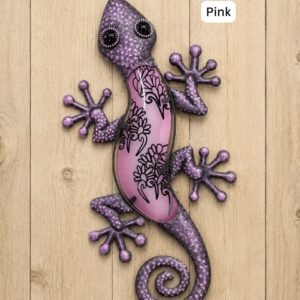 Ornate Gecko Wall Plaque – Pink Ornate Gecko Wall Plaque – Pink