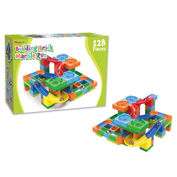 128-Piece Brick Marble Run