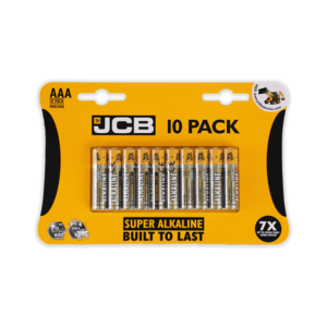 10-Pack JCB Super Alkaline AAA Batteries