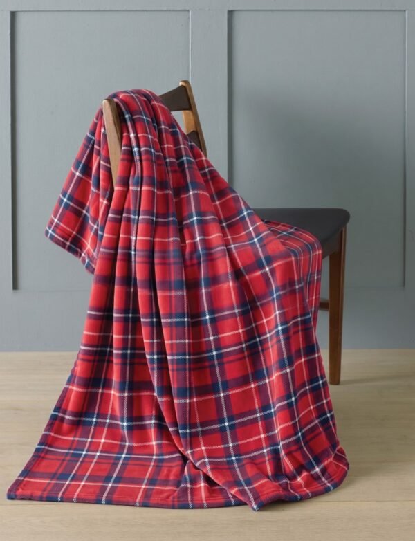 Red Tartan Fleece Blanket Red Tartan Fleece Blanket