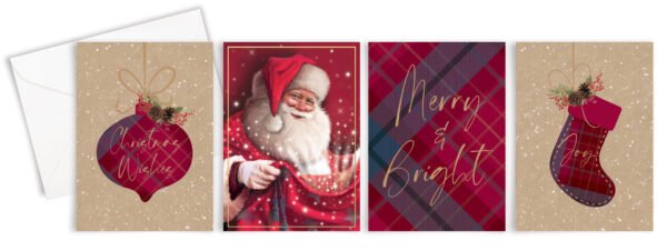 Mini Traditional Santa Christmas Cards