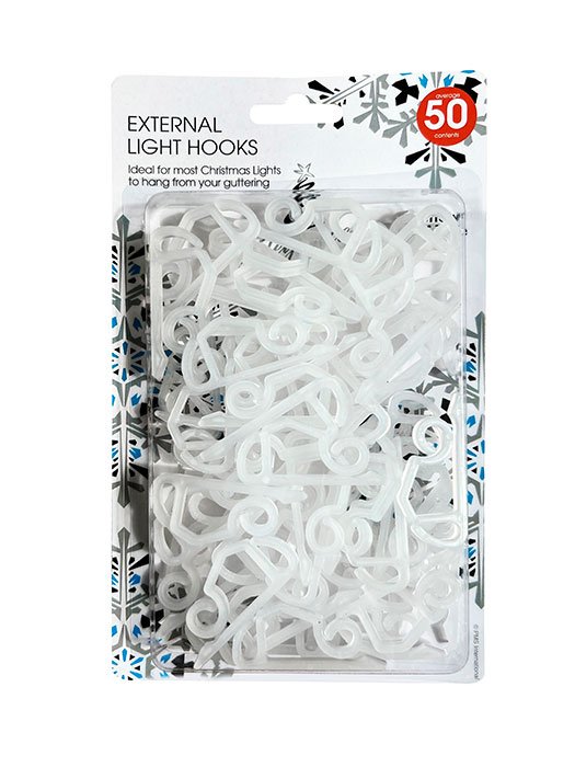 50 External Christmas Light Hooks