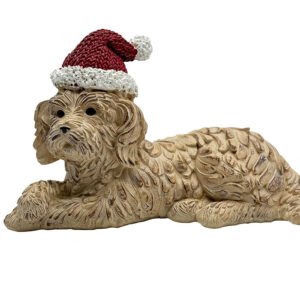 Festive Dog Resin Decoration