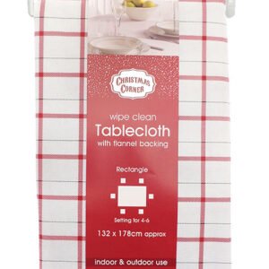 Red Check Christmas Tablecloth Red Check Christmas Tablecloth
