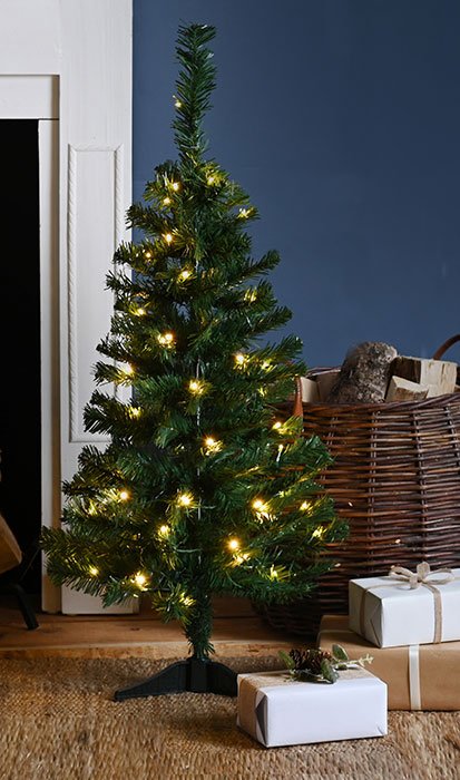 Pre-Lit Tabletop Christmas Tree 90cm