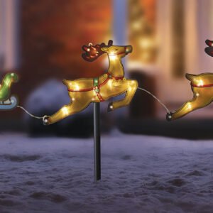 Santa Sleigh Stake Lights Santa Sleigh Stake Lights