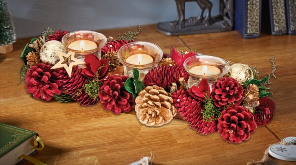 Trio Candle Holder – Festive Fir