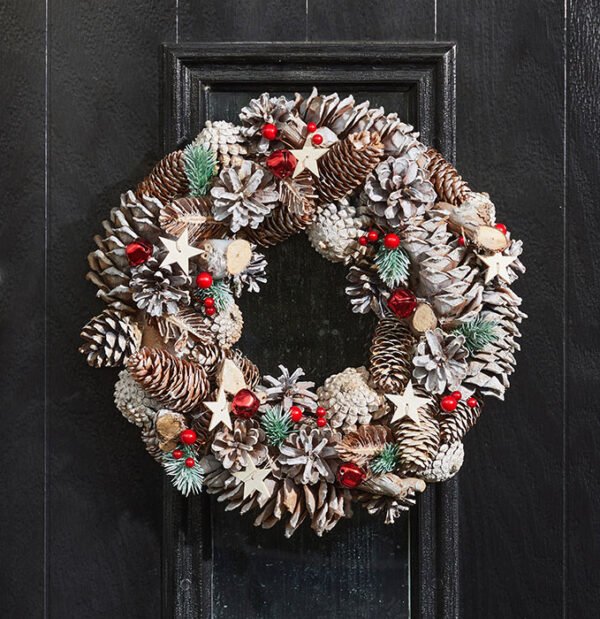 Handcrafted Frost Christmas Wreath 36cm Handcrafted Frost Christmas Wreath 36cm