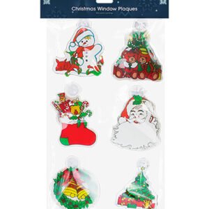Christmas Window Plaques 6 Pack