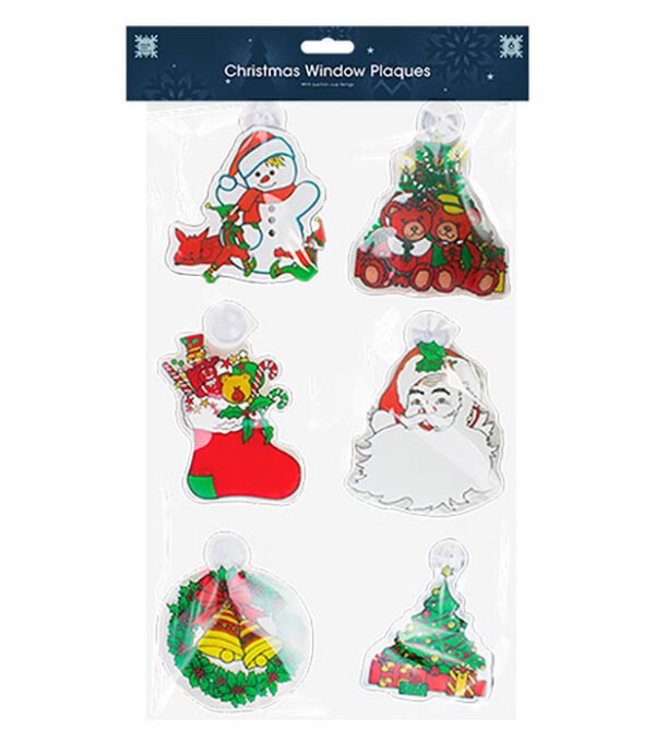 Christmas Window Plaques 6 Pack