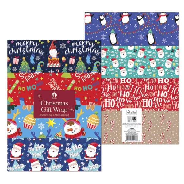 Cute Christmas Wrapping Paper 8 Sheets Cute Christmas Wrapping Paper 8 Sheets