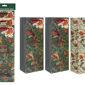 Christmas Bottle Bags – Robin, 3 Pack