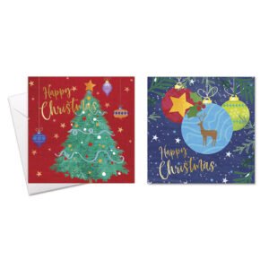 Christmas Cards Pack of 10 – Tree & Bauble