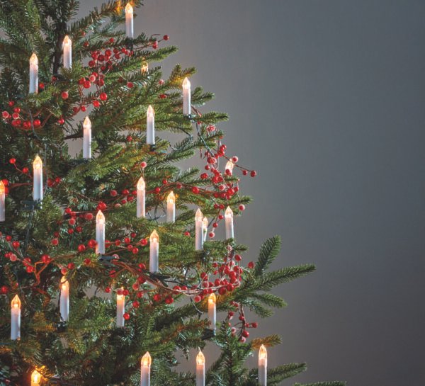Set of 30 Flicker Effect Christmas Tree Candles