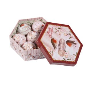 Set of 7 Christmas Baubles – Robins