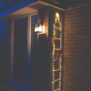 Santa's Light-Up Ladder Decoration Santa's Light-Up Ladder Decoration
