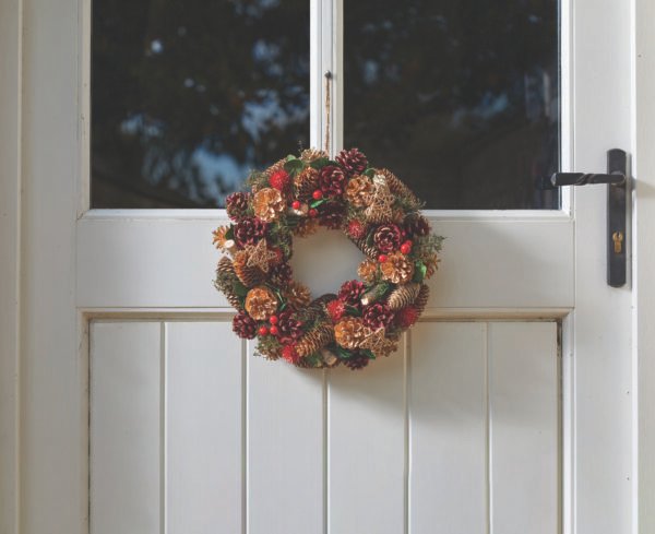 Handcrafted Natural Christmas Wreath 36cm