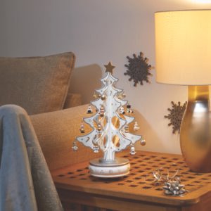 Musical Spinning Christmas Tree – Silver & White Musical Spinning Christmas Tree – Silver & White