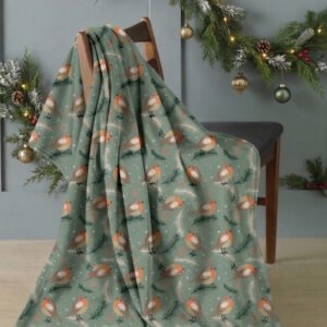 Super Soft Festive Robin Blanket Super Soft Festive Robin Blanket