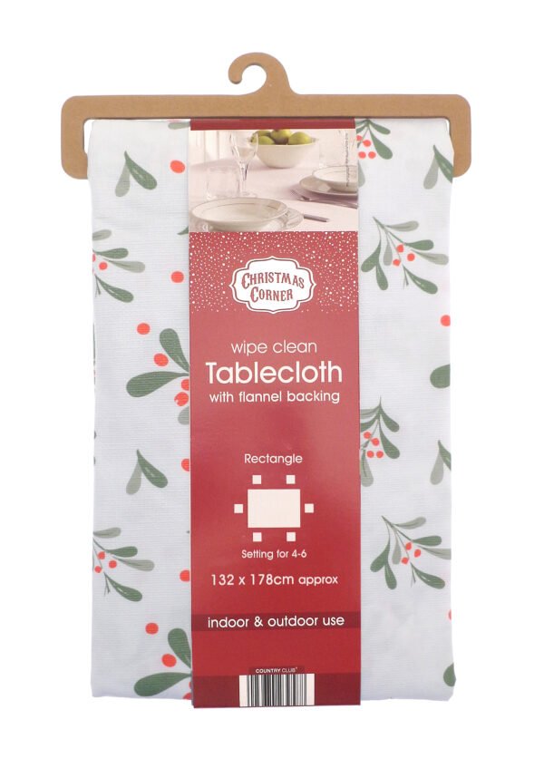 Christmas Wishes Wipe-Clean Tablecloth 132 × 178cm Christmas Wishes Wipe-Clean Tablecloth 132 × 178cm