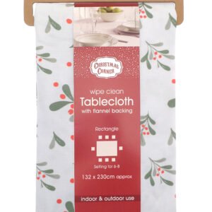 Christmas Wishes Wipe-Clean Tablecloth 132 × 230cm