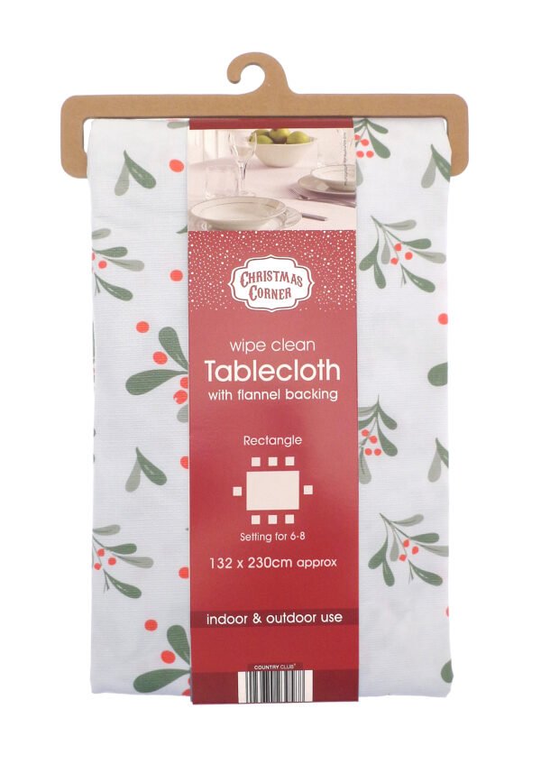Christmas Wishes Wipe-Clean Tablecloth 132 × 230cm Christmas Wishes Wipe-Clean Tablecloth 132 × 230cm