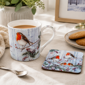 Robin Mug and Coaster Set