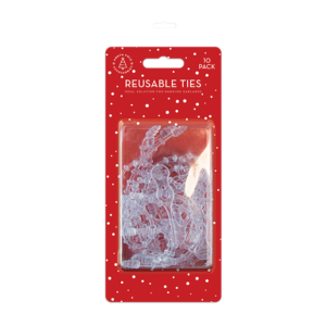 Reusable Christmas Decoration Ties 10 Pack
