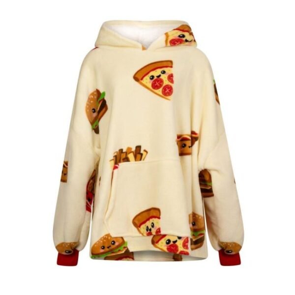 Oversized Blanket Hoodie - Fast Food