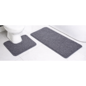 Pedestal & Bathmat Set - Grey Pedestal & Bathmat Set - Grey